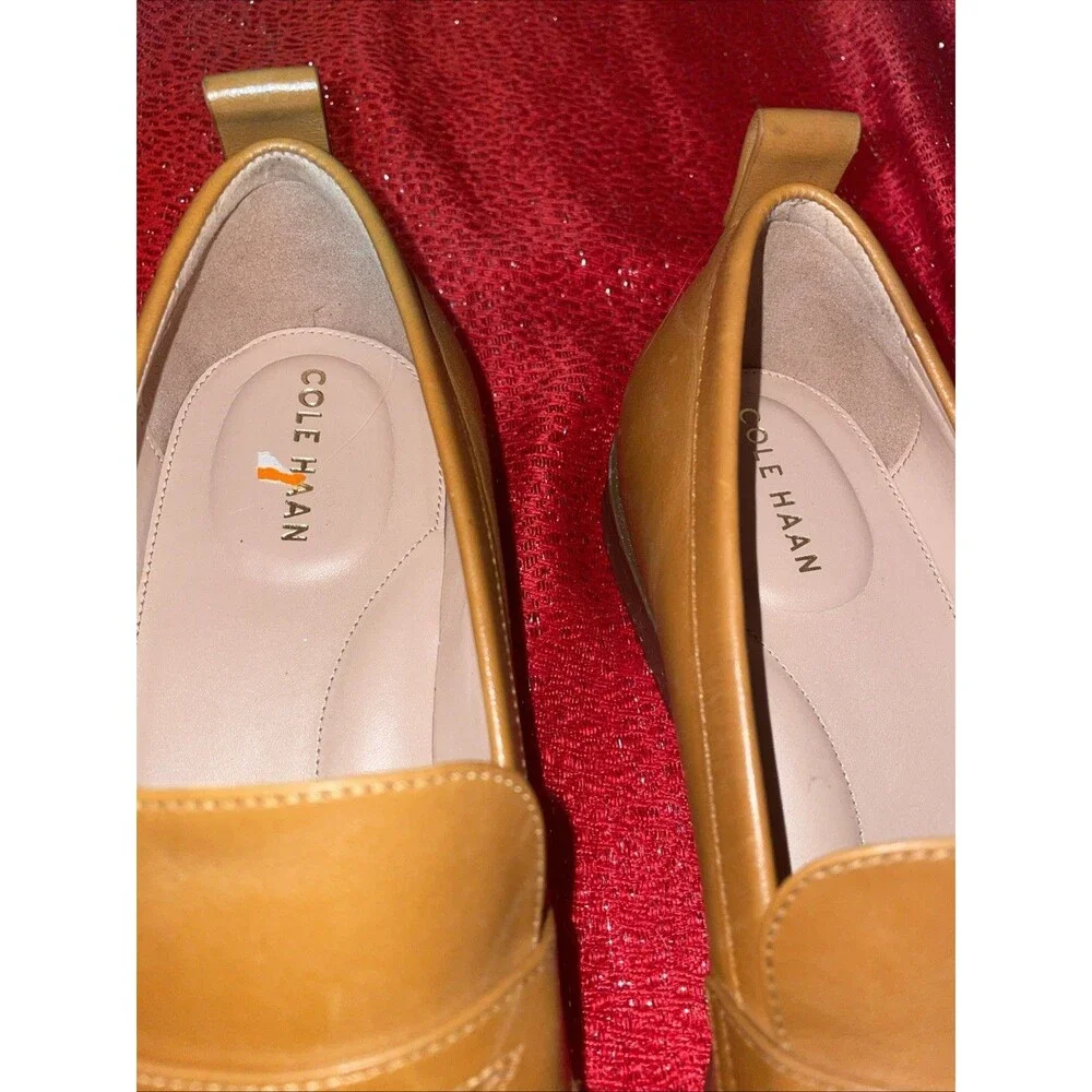 Cole Haan Women's Haverhill Penny Loafers British Tan Leather Size 10B $80 MSRP